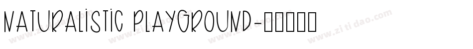 Naturalistic Playground字体转换